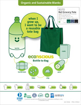 Flyer for econscious tote bags